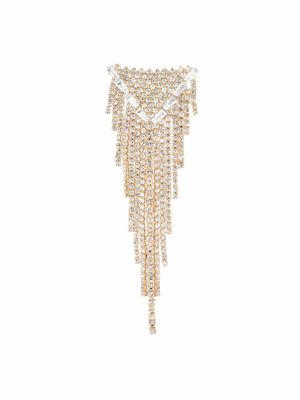 Rubans Voguish Gilded Elegance Zircon Drop Earrings Earrings