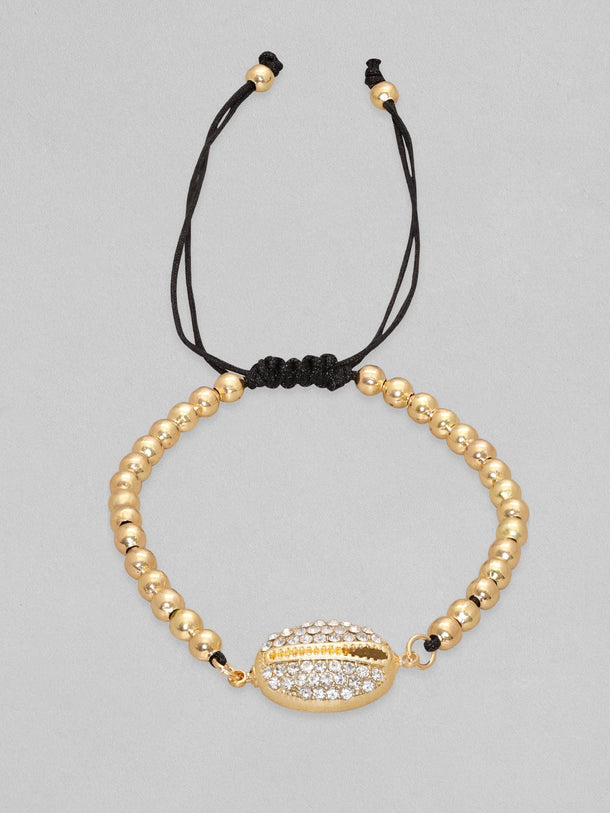 Rubans Voguish Gold Plated Bead Bracelet Bangles & Bracelets