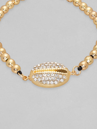 Rubans Voguish Gold Plated Bead Bracelet Bangles & Bracelets