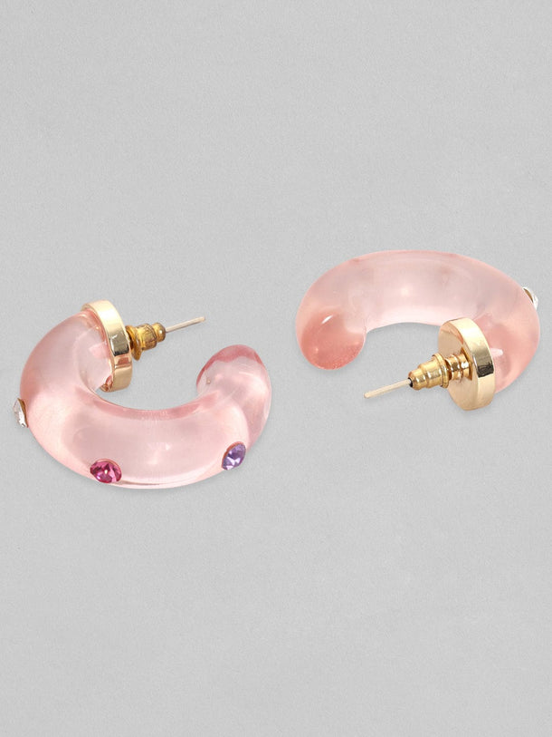 Rubans Voguish Gold -Plated Classic Half Hoop Earrings Earrings