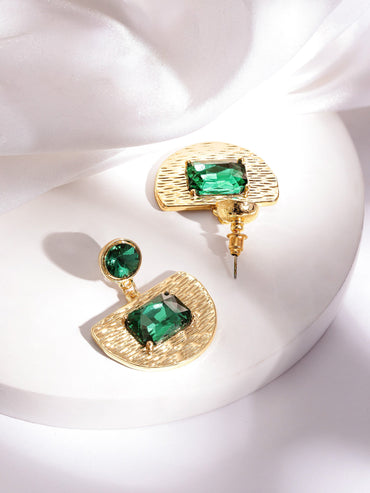 Rubans Voguish Gold-Plated Contemporary Drop Earrings Drop Earrings