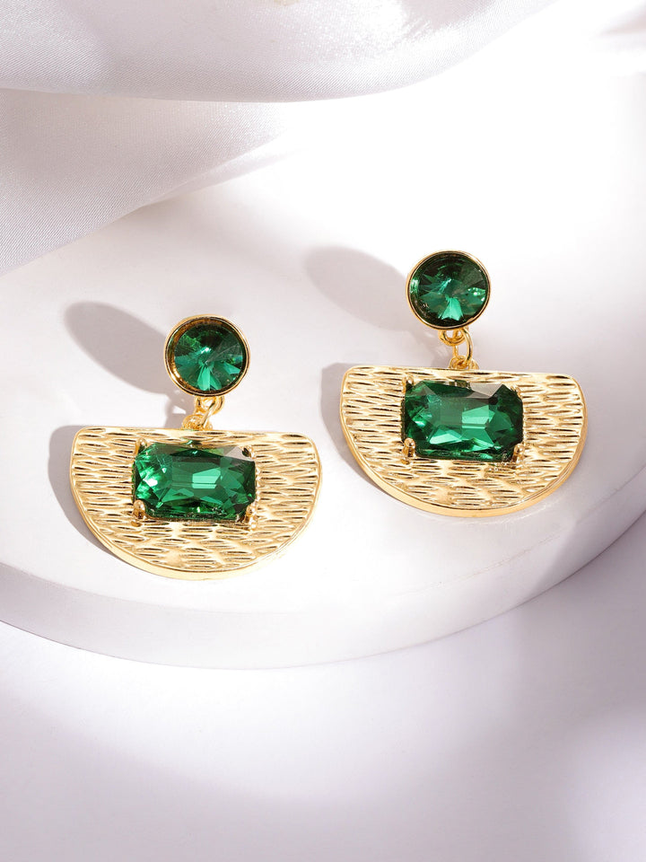 Rubans Voguish Gold-Plated Contemporary Drop Earrings Drop Earrings