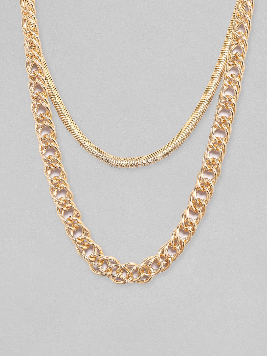 Snake Chain Paperclip Necklace, Gold Double Chain Necklaces with 18K Gold  Plated Vermeil on Sterling Silver | MaiaMina