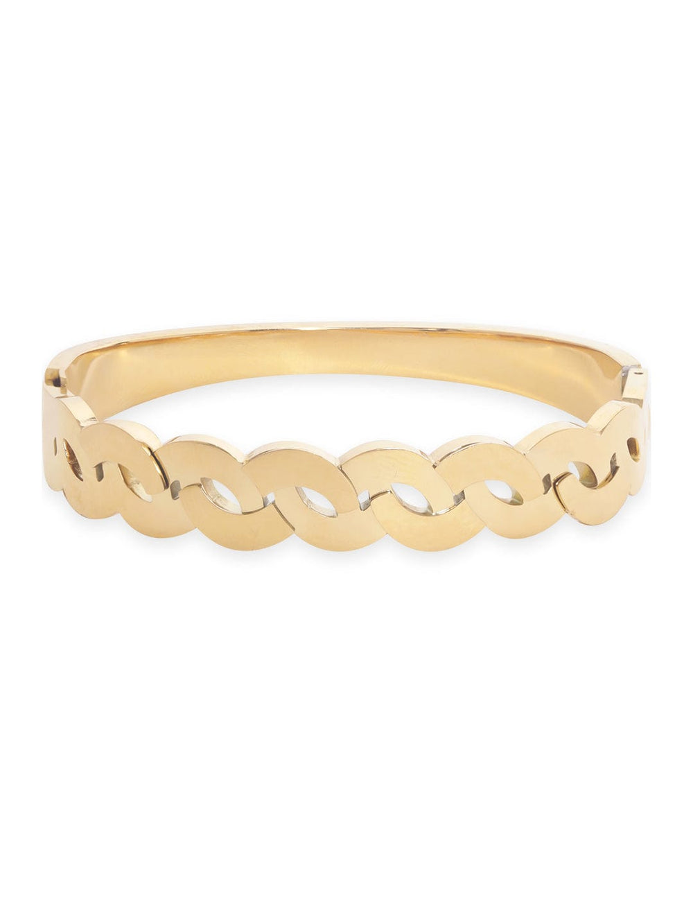 Rubans Voguish Gold Plated Cuban Link Pattern Classy Bracelet Bangles & Bracelets