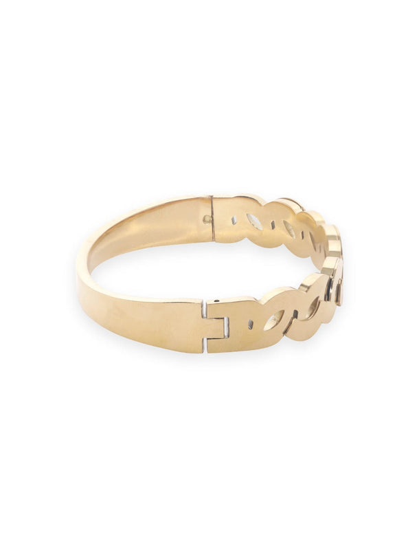 Rubans Voguish Gold Plated Cuban Link Pattern Classy Bracelet Bangles & Bracelets