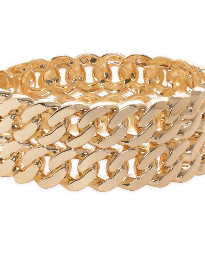 Rubans Voguish Gold plated Cuban Link Pattern Statement Bracelet Bangles & Bracelets
