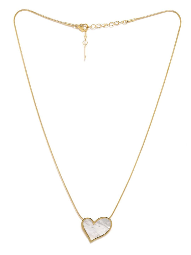 Rubans Voguish Gold Plated Dainty Chain Heart Pendant Necklace Necklaces, Necklace Sets, Chains & Mangalsutra