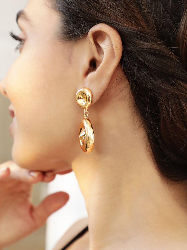 Rubans Voguish Gold-Plated Drop Earrings Earrings