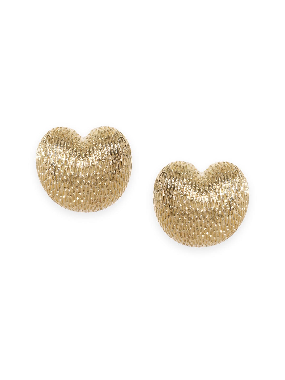 Rubans Voguish Gold-Plated Heart Shaped Stud Earrings Earrings