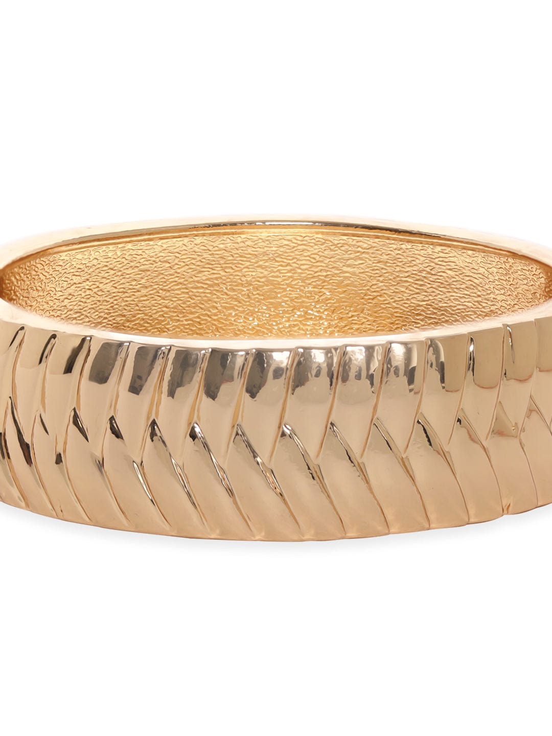 Rubans Voguish Gold Plated Striped Bracelet Bangles & Bracelets