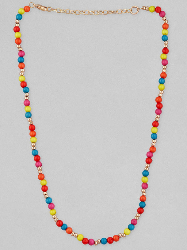 Rubans Voguish Gold-Toned Red Gold-Plated Handcrafted Necklace Chain & Necklaces