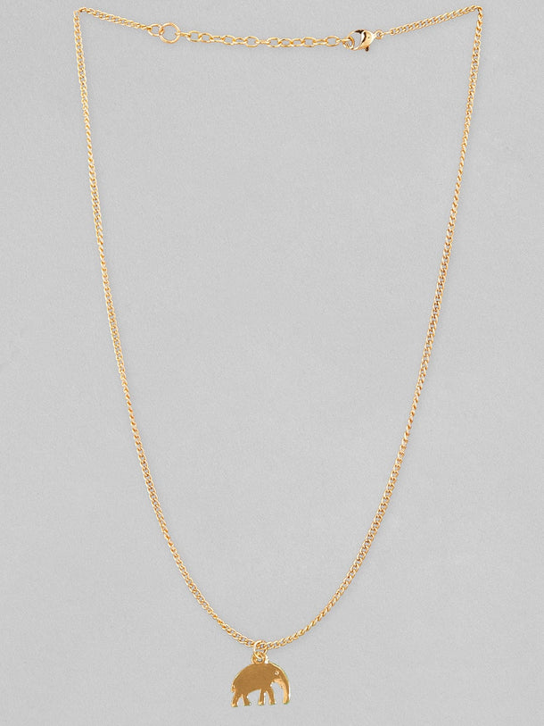 Rubans Voguish Gold-Toned Red Gold-Plated Handcrafted Necklace Chain & Necklaces