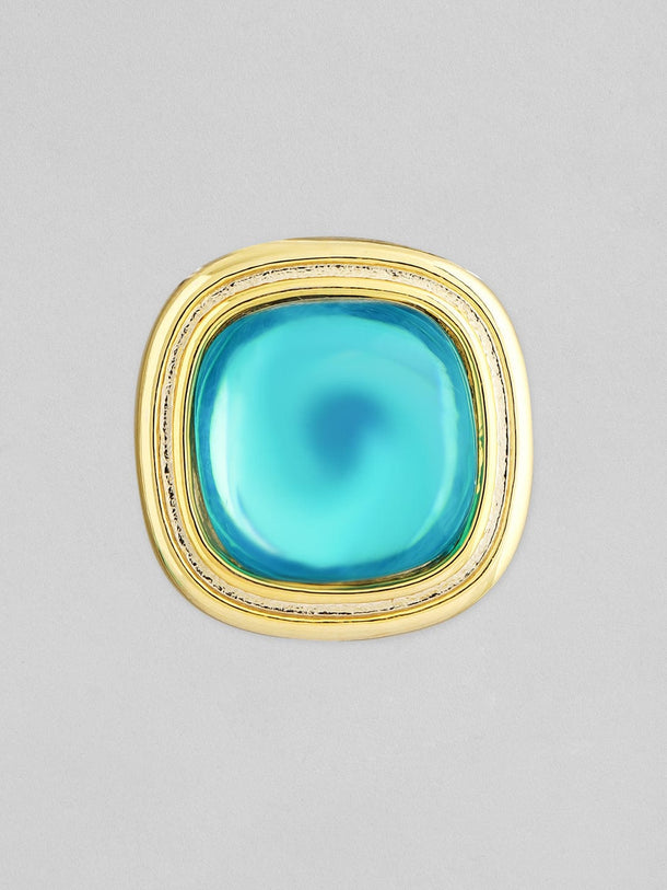 Rubans Voguish Gold-Toned Square Studs Earrings Earrings
