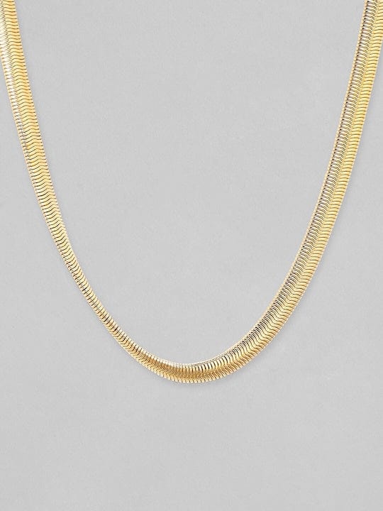Flat Chain Necklace in Gold - Grace and Lace