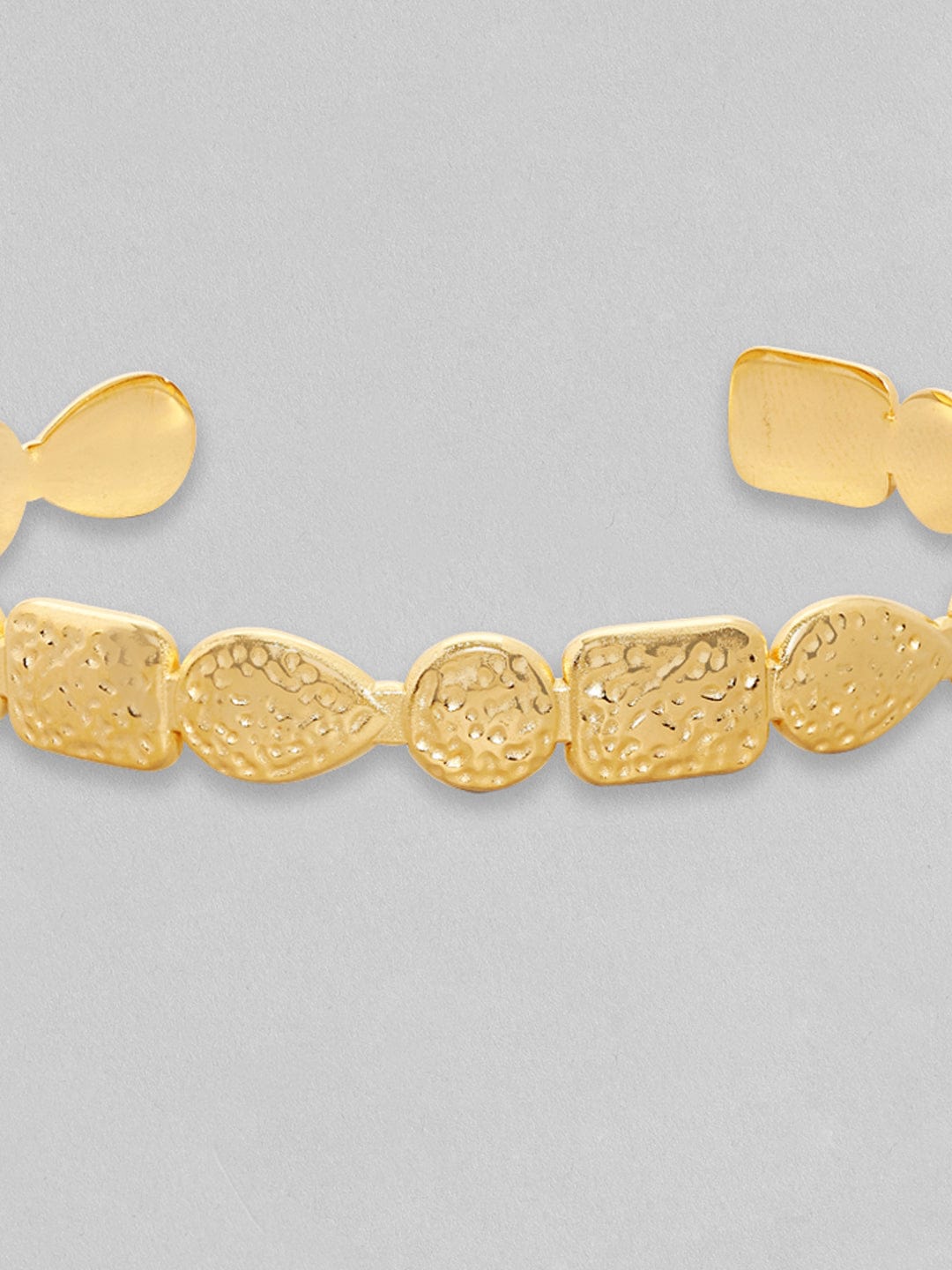 Rubans Voguish Gold Toned Stainless Steel Minimal Adjustable Bracelet Bangles & Bracelets