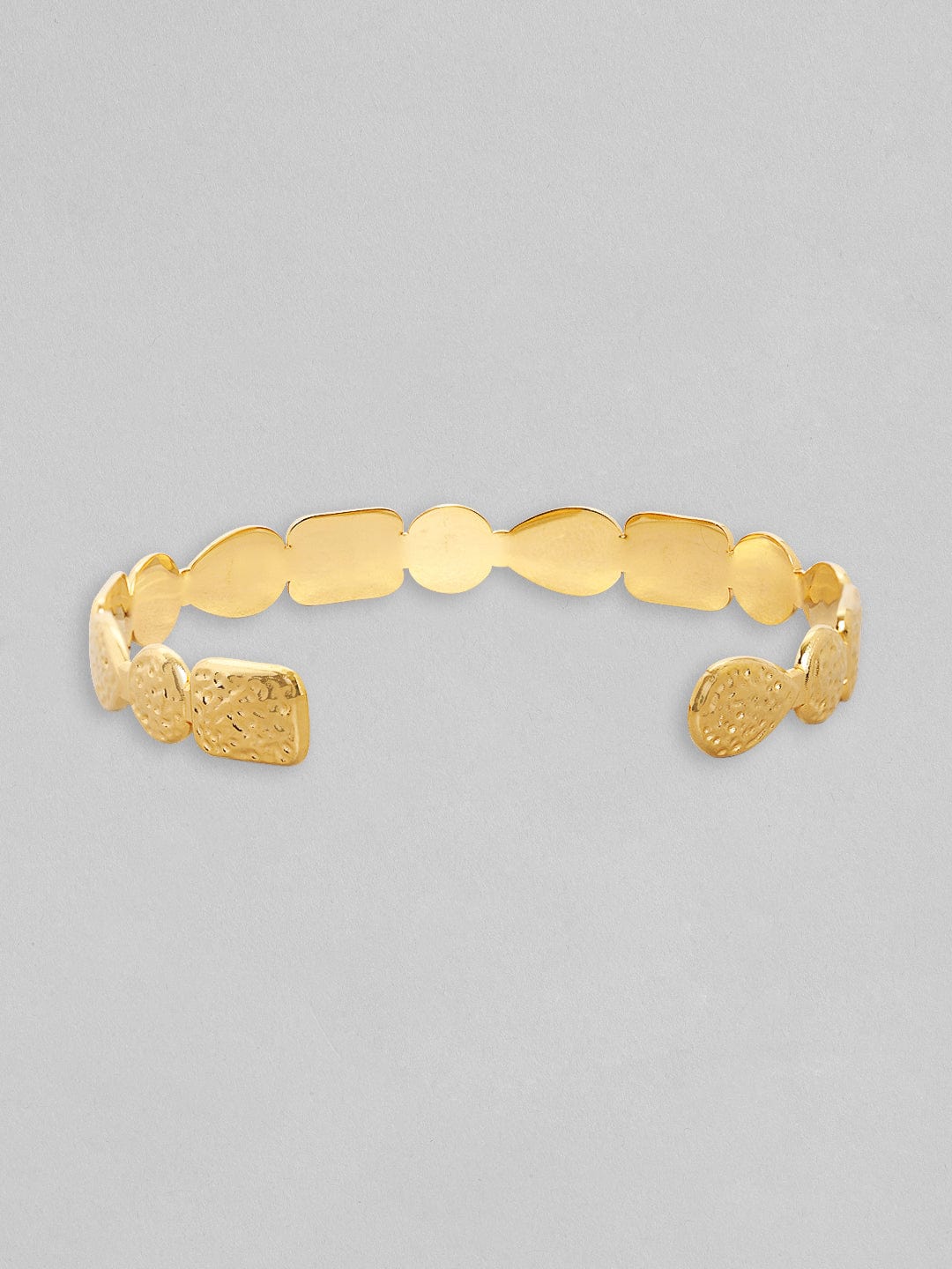 Rubans Voguish Gold Toned Stainless Steel Minimal Adjustable Bracelet Bangles & Bracelets