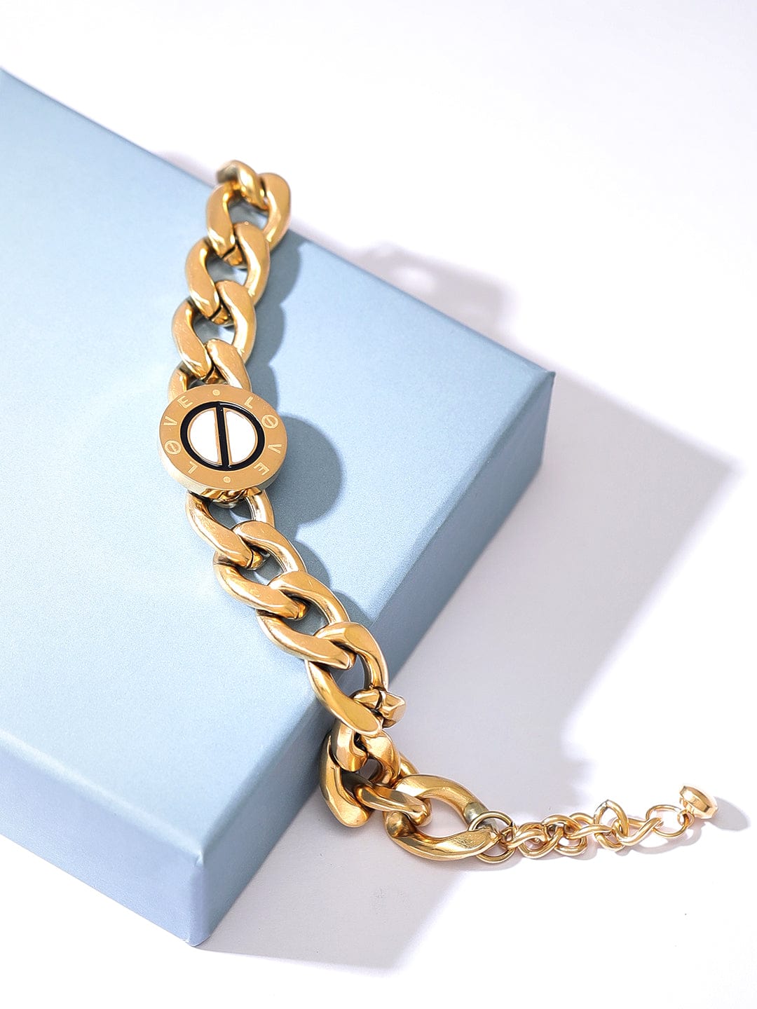 Buy SOHI Gold Plated Link Bracelet (Pack of 5) Online