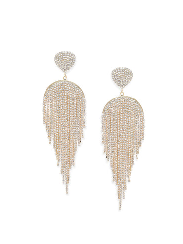 Rubans Voguish Golden Cascade Shoulder Duster Earrings Earrings