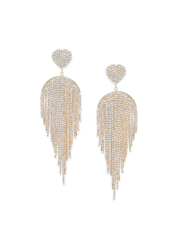 Rubans Voguish Golden Cascade Shoulder Duster Earrings Earrings