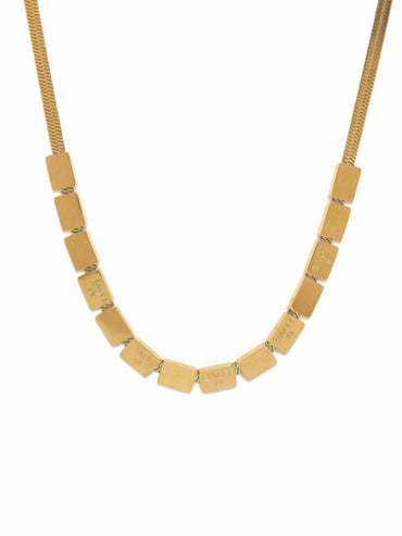 Rubans Voguish Golden Luster Stainless Gold Tone Necklace Necklace