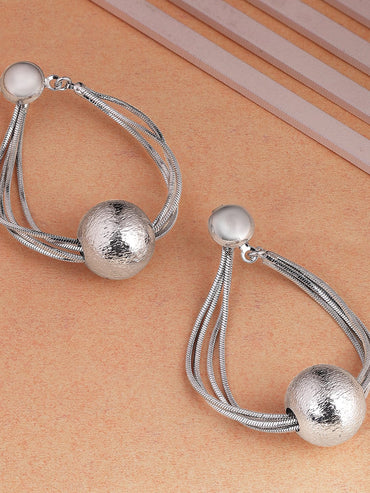 Rubans Voguish Graceful Cascades Silver Plated Drop Earrings Earrings