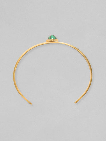 Rubans Voguish Green Agate Broad Bracelet Bangles & Bracelets