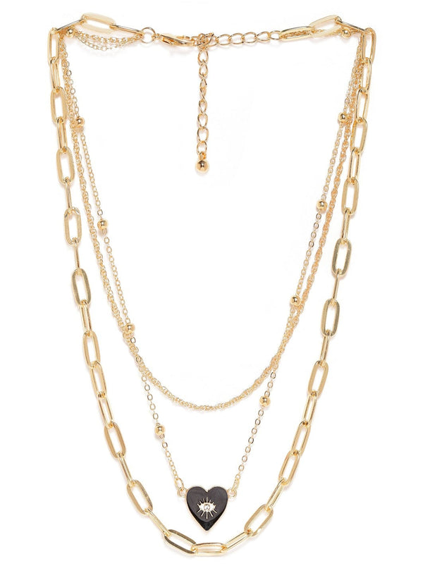 Rubans Voguish Multi Crystal & Charm Beaded Necklace Necklaces