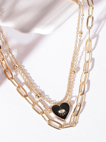 Rubans Voguish Multi Crystal & Charm Beaded Necklace Necklaces