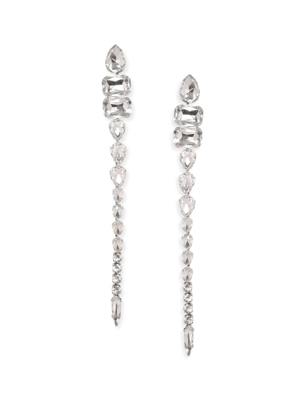 Rubans Voguish Opulent Elegance: AD Shoulder Duster Grand Earrings Earrings