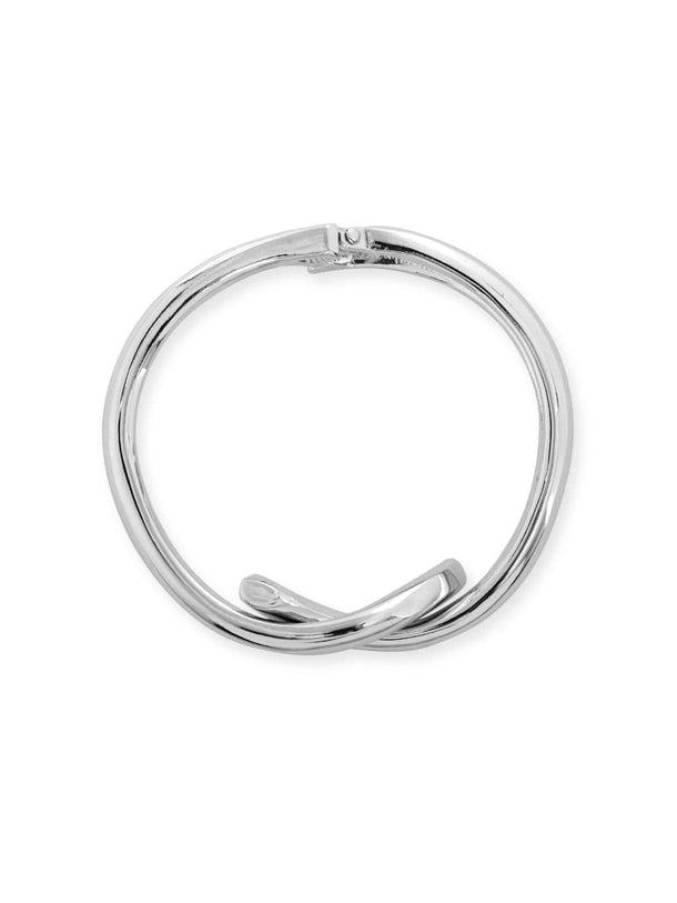 Rubans Voguish Rhodium-Plated Bangle-Style Bracelet Bangles & Bracelets