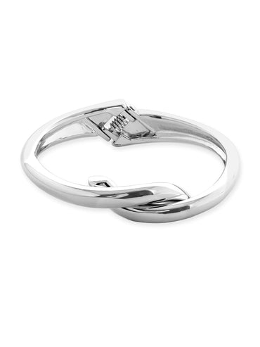 Rubans Voguish Rhodium-Plated Bangle-Style Bracelet Bangles & Bracelets