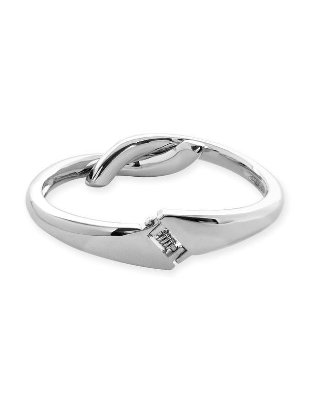 Rubans Voguish Rhodium-Plated Bangle-Style Bracelet Bangles & Bracelets
