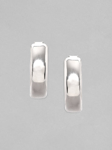 Rubans Voguish Rhodium Plated Chunky Hoop Earrings Earrings