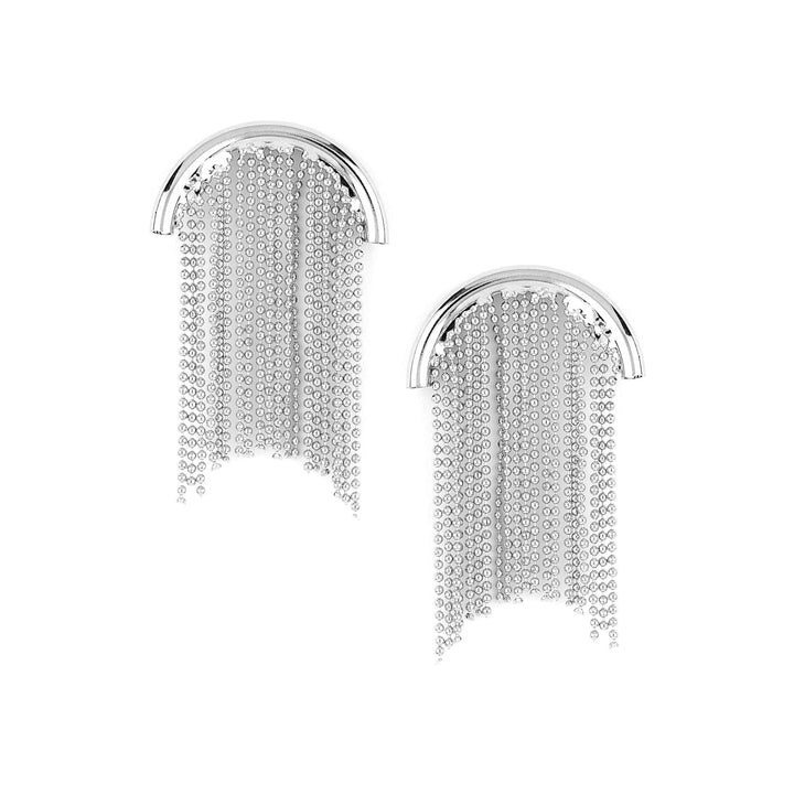 Rubans Voguish Rhodium-Plated Contemporary Drop Earrings Drop Earrings