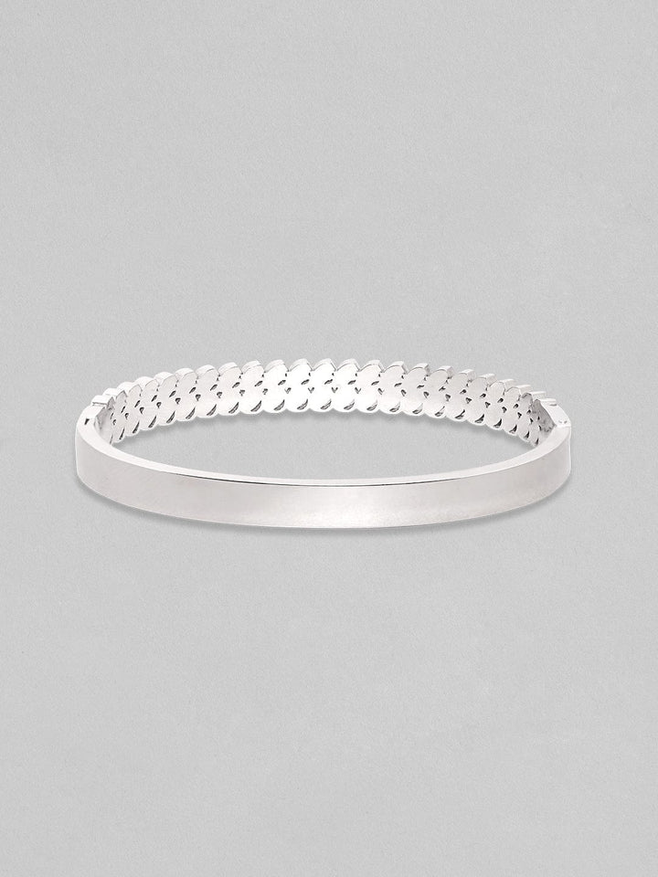 Rubans Voguish Rhodium Plated Stainless Steel Water Proof Minimal Bracelet. Bangles & Bracelets