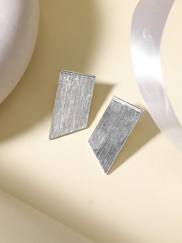 Rubans Voguish Rhodium Plated Tassels Earrings Earrings