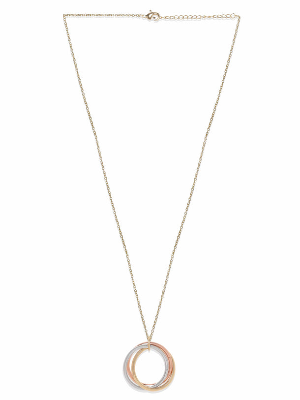 Rubans Voguish Rings of Elegance Gold Plated Necklace & Chain Necklaces