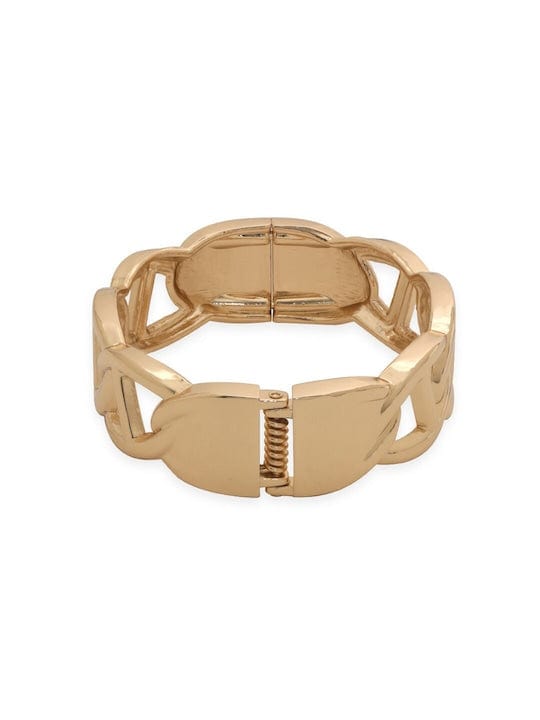 Rubans Voguish Set Of 2 Gold-Toned & Gunmetal-Toned Bangle-Style Bracelet Bangles & Bracelets