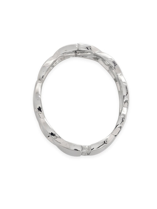 Rubans Voguish Silver Gleam: Set of 2 Silver-Colored Bracelets Bangles & Bracelets