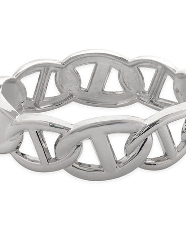 Rubans Voguish Silver Gleam: Set of 2 Silver-Colored Bracelets Bangles & Bracelets