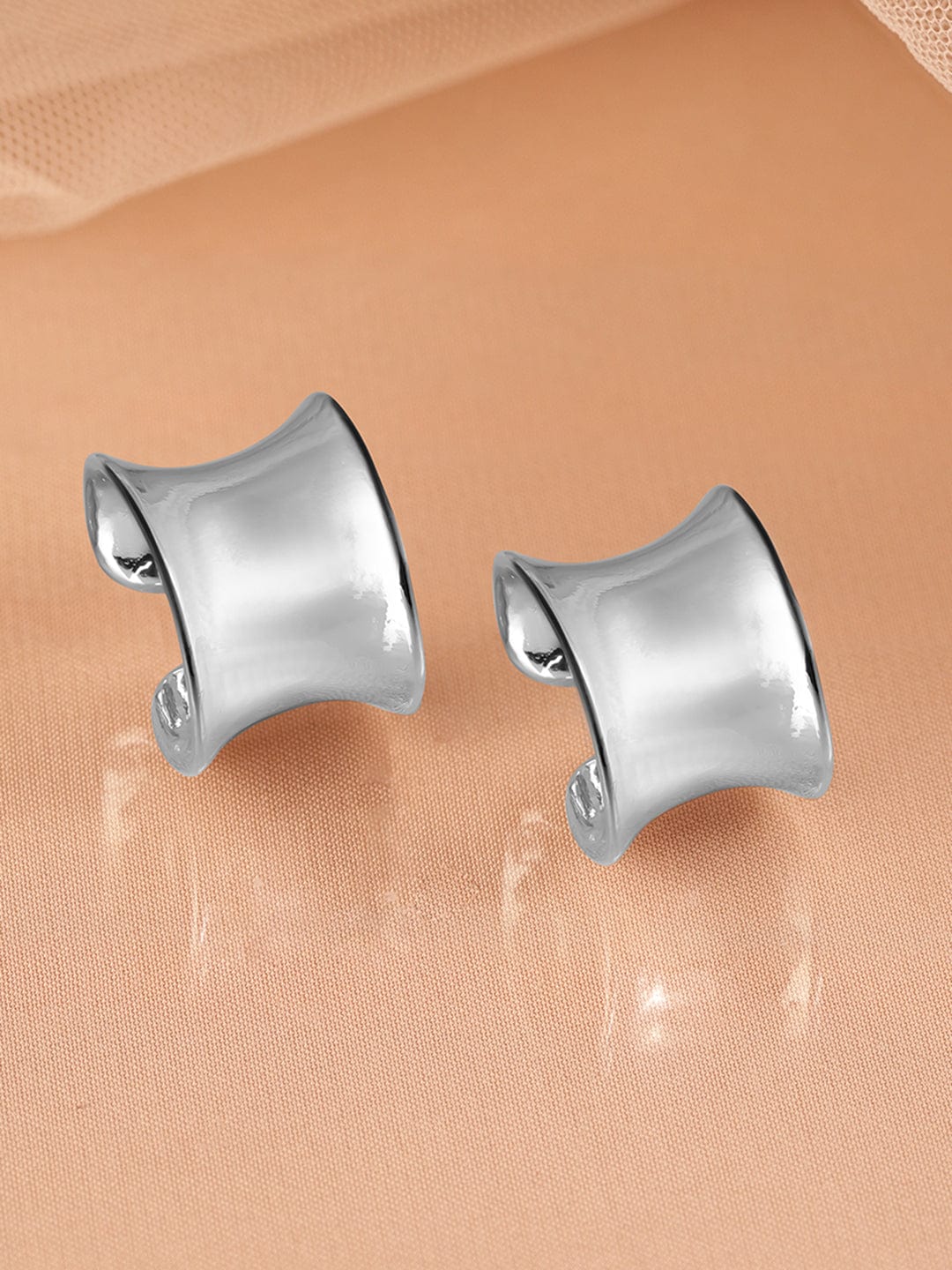 Rubans Voguish Silver Plated Classic Studs Earrings Studs