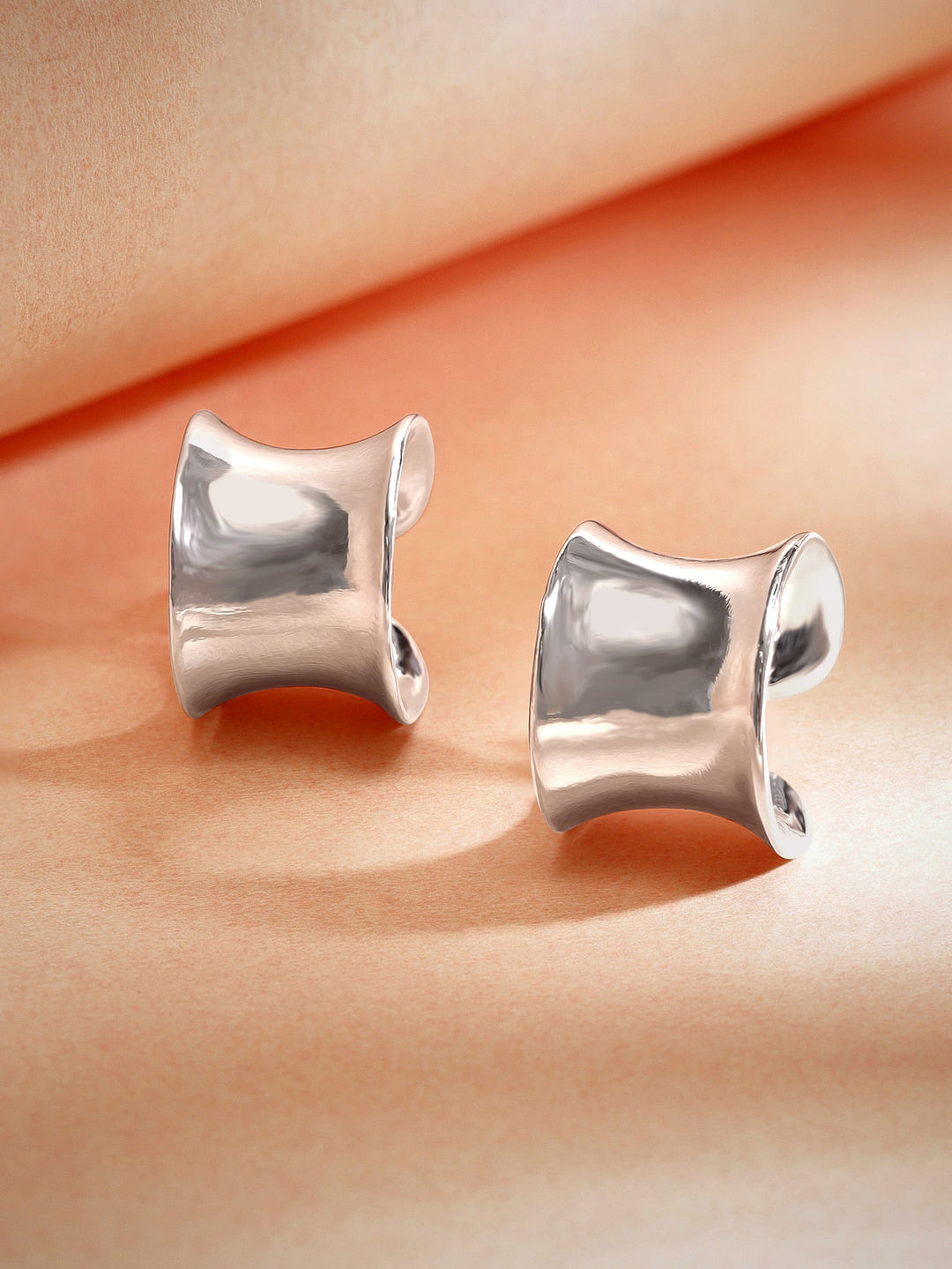 Rubans Voguish Silver Plated Classic Studs Earrings Studs