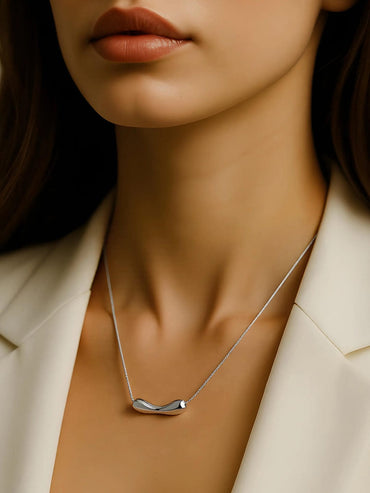 Rubans Voguish Silver Plated Stainless Steel Tarnish-Free Waterproof Demi-Fine Pendant Necklace Necklace & Chains