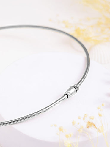 Rubans Voguish Silver Plated Stainless Steel Tarnish-Free Waterproof Heart Charm Necklace Necklace & Chains