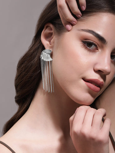Rubans Voguish Silver Serenade Drop Earrings Earrings