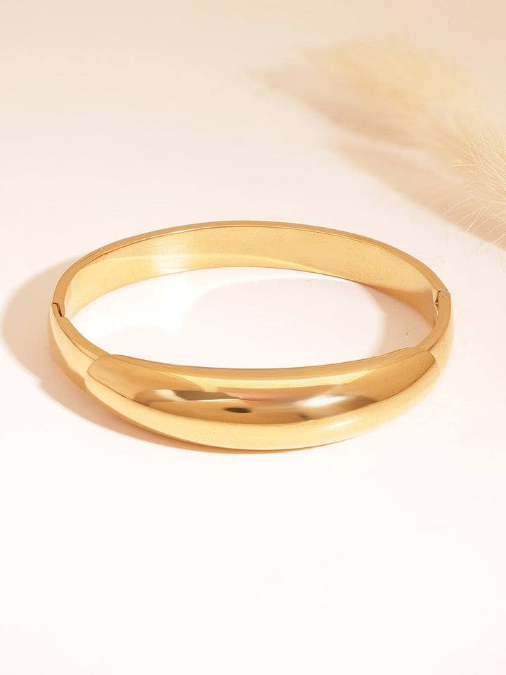 Rubans Voguish Stainless Steel 18 KT Gold Plated , Waterproof, tarnish-free ,Bracelet Bangles & Bracelets