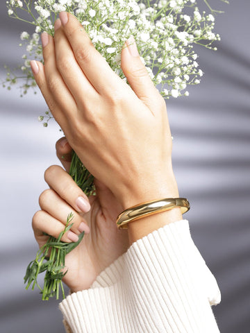 Rubans Voguish Stainless Steel 18 KT Gold Plated , Waterproof, tarnish-free ,Bracelet Bangles & Bracelets