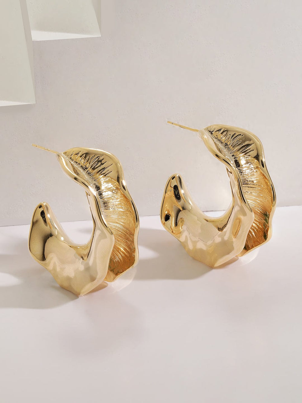 Rubans Voguish Stainless Steel 18 KT Gold Plated Waterproof tarnish-free Hoop Earrings Earrings