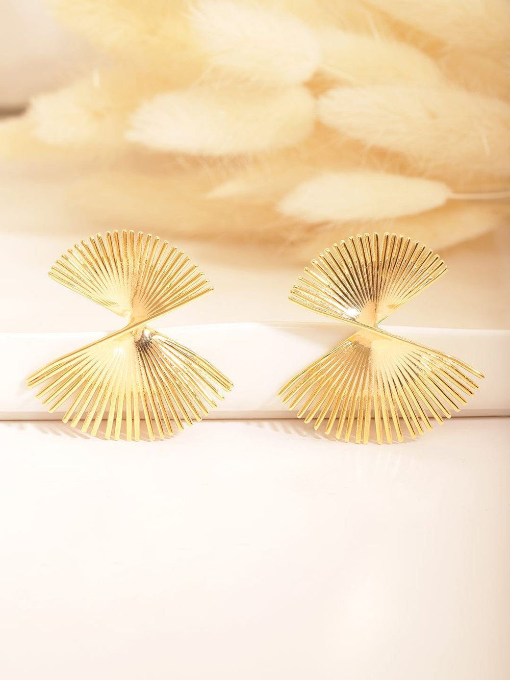 Rubans Voguish Stainless Steel 18 KT Gold Plated Waterproof tarnish-free Radiant burst Earrings Earrings