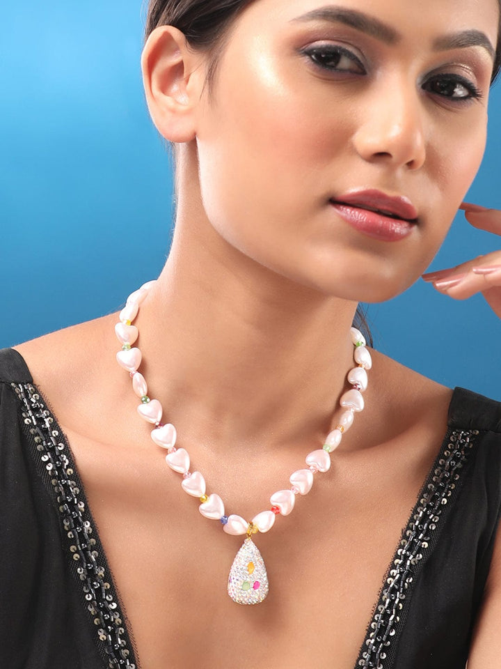 Rubans Voguish String Of Baroque Pearl Necklace Necklace